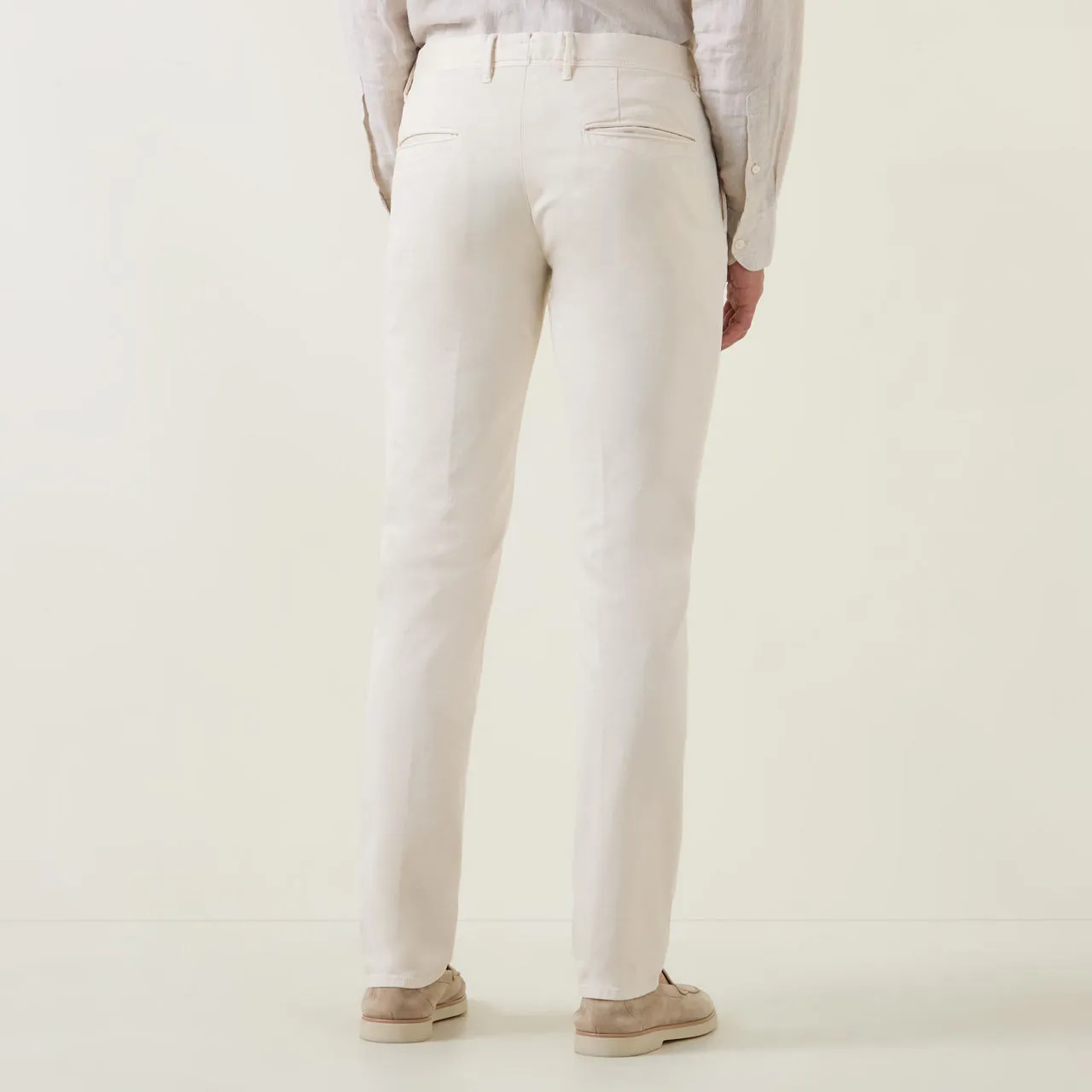 INCOTEX Mid-Rise Casual Chinos - White