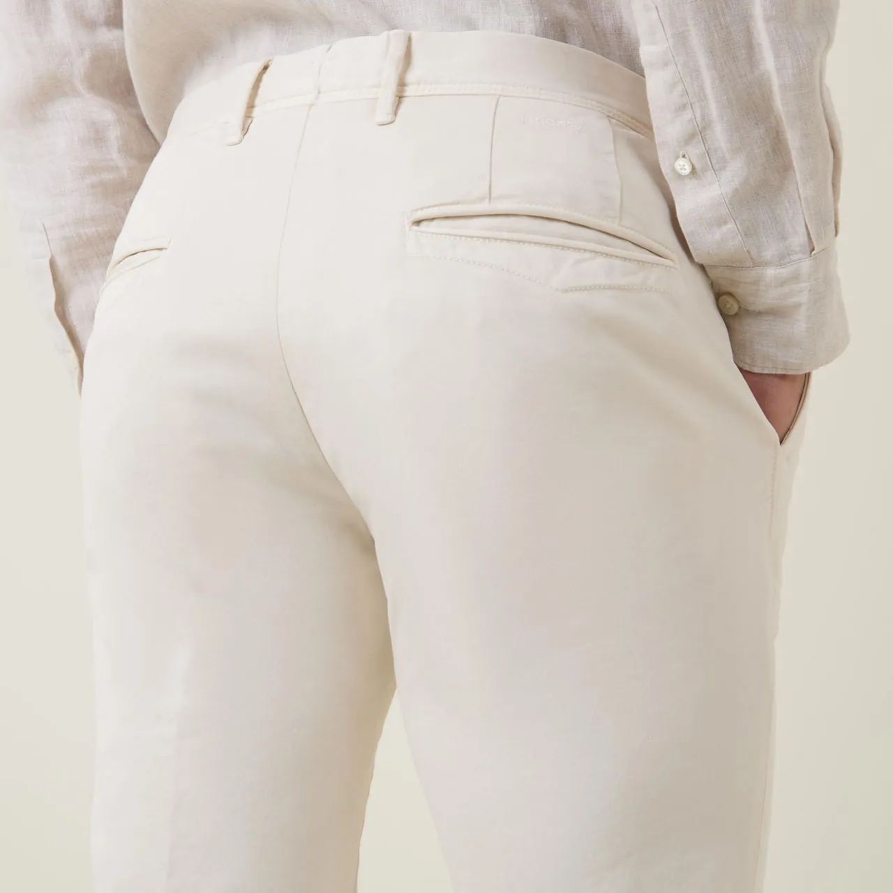 INCOTEX Mid-Rise Casual Chinos - White