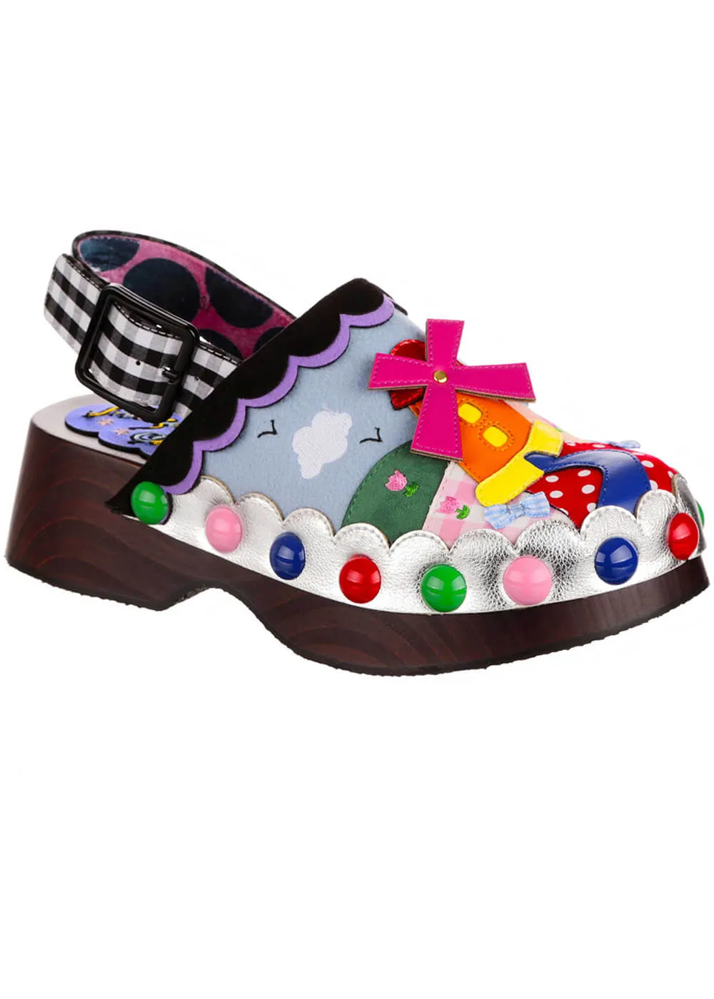 Irregular Choice Your Biggest Fan Windmills Klompen Zwart