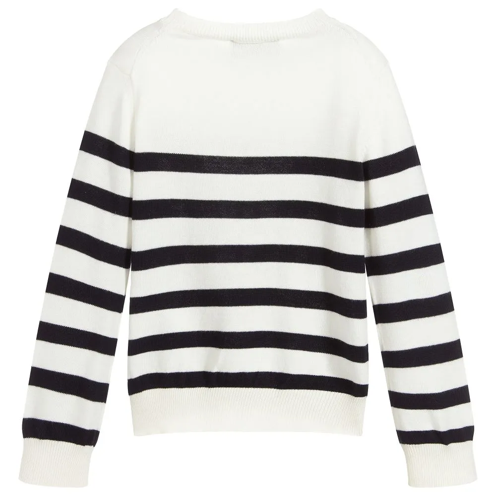 Ivory Knitted Cotton Sweater