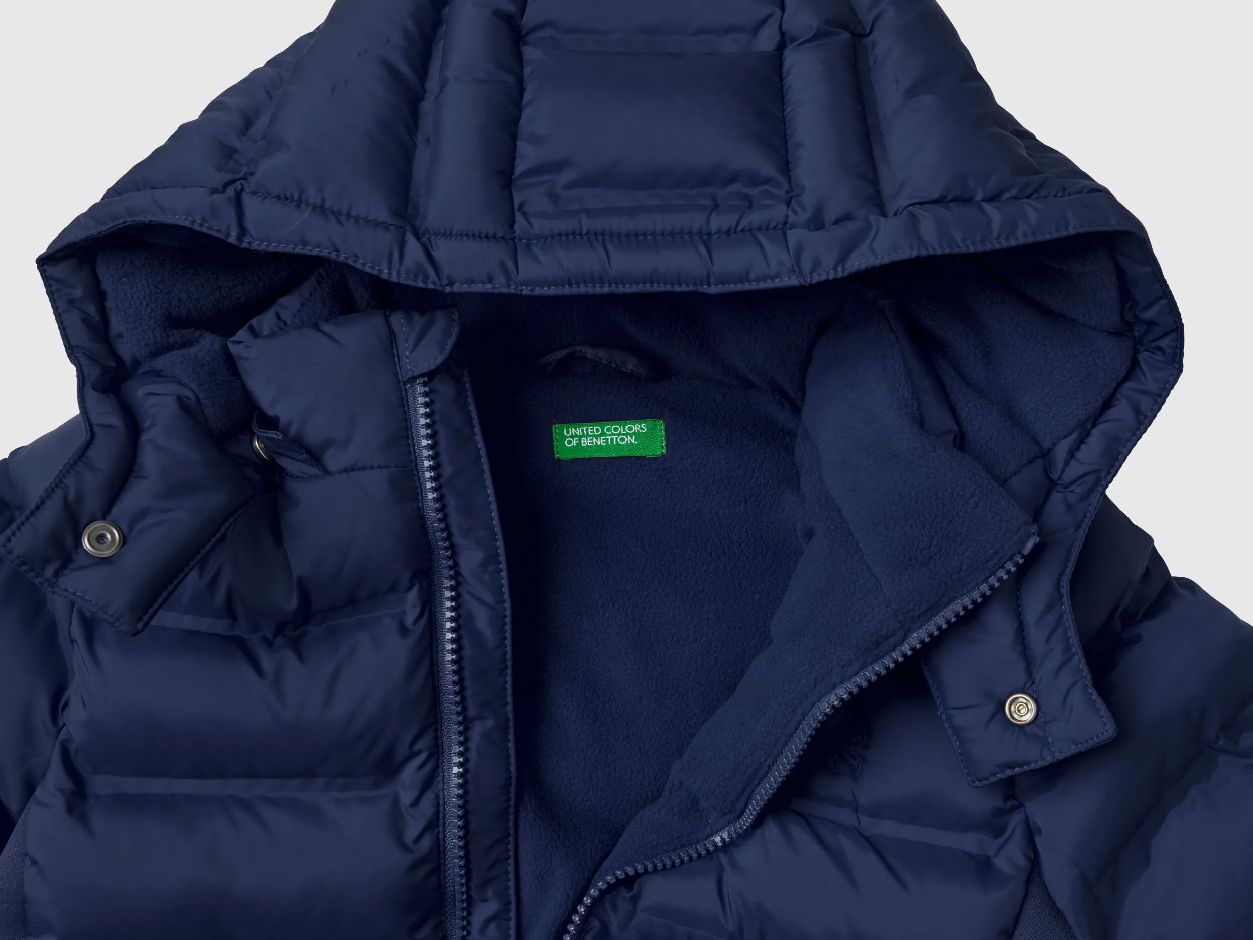 Jacket with neoprene details - Dark Blue | Benetton