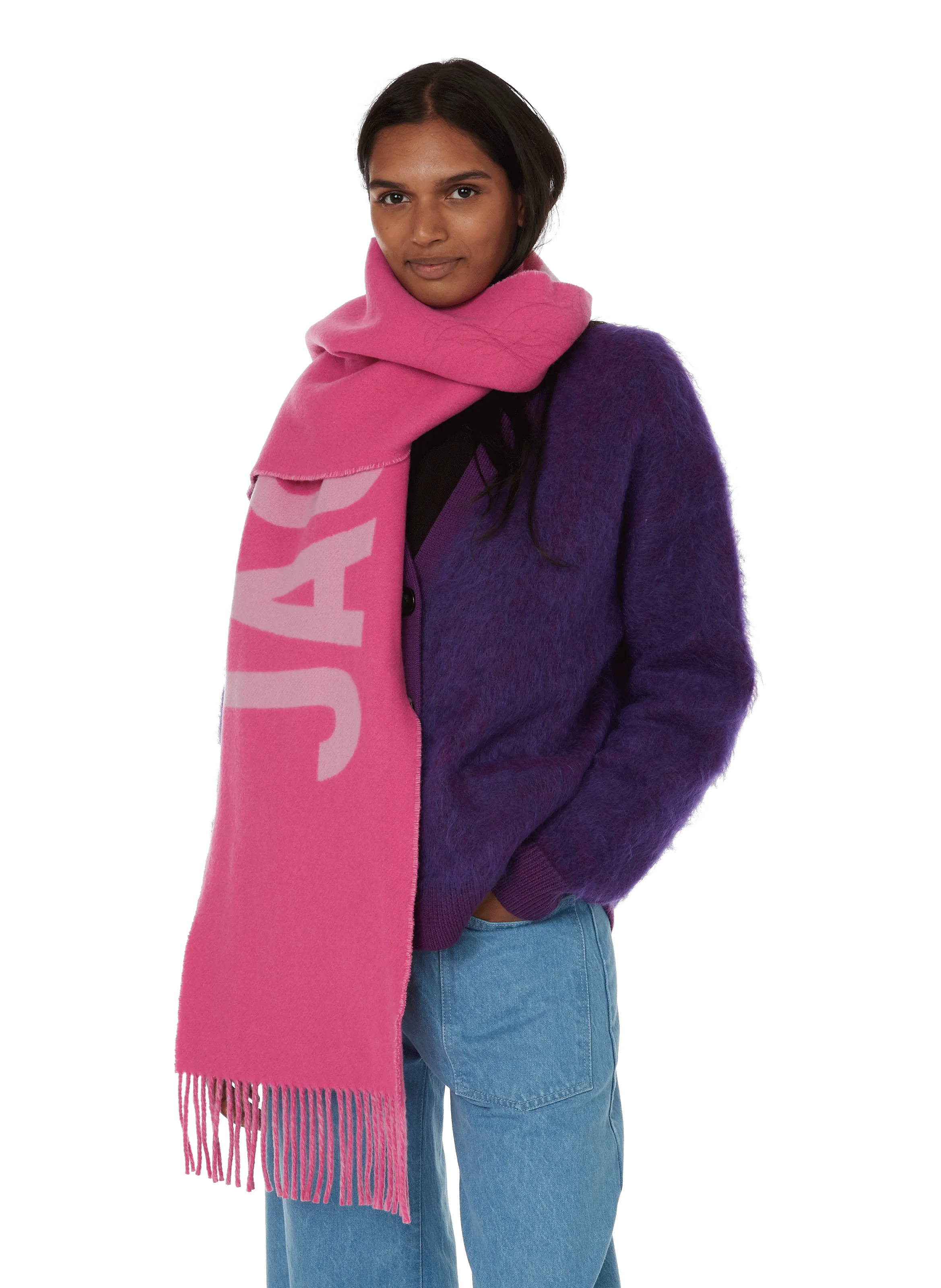 JACQUEMUS  Logo scarf - Pink