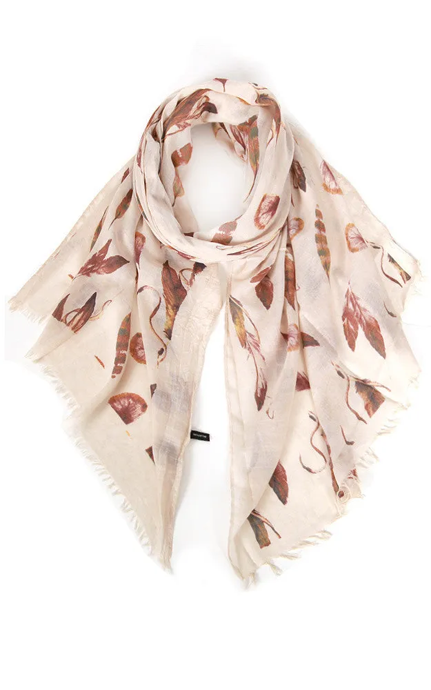 JC021271 Feather Print Scarf