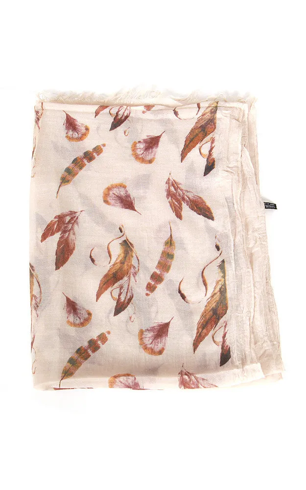 JC021271 Feather Print Scarf