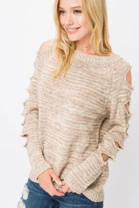 Ladder Sleeve Sweater