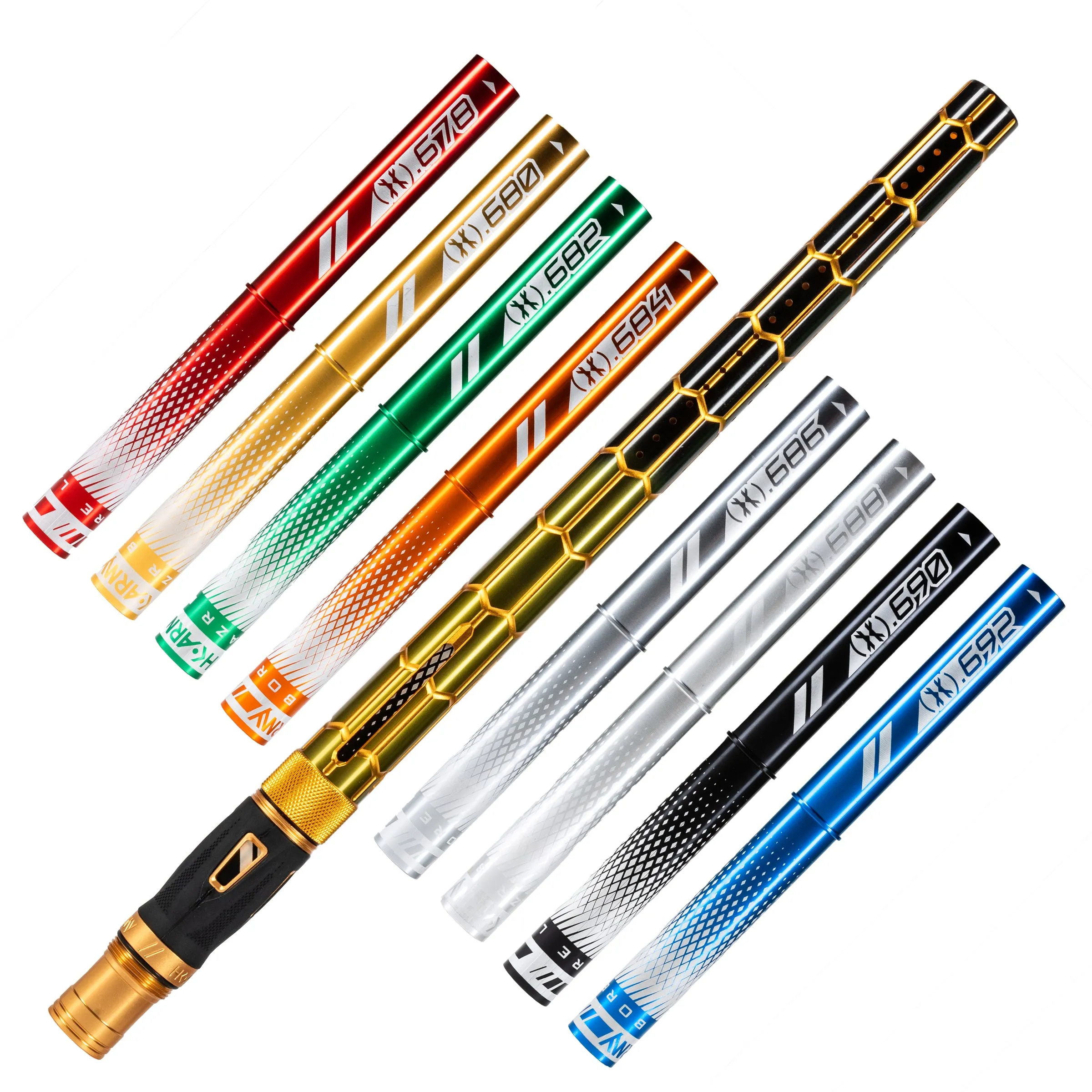 LAZR Elite Nexus Barrel Kit - 15 Gold/Black Colored Inserts - Cocker Threads