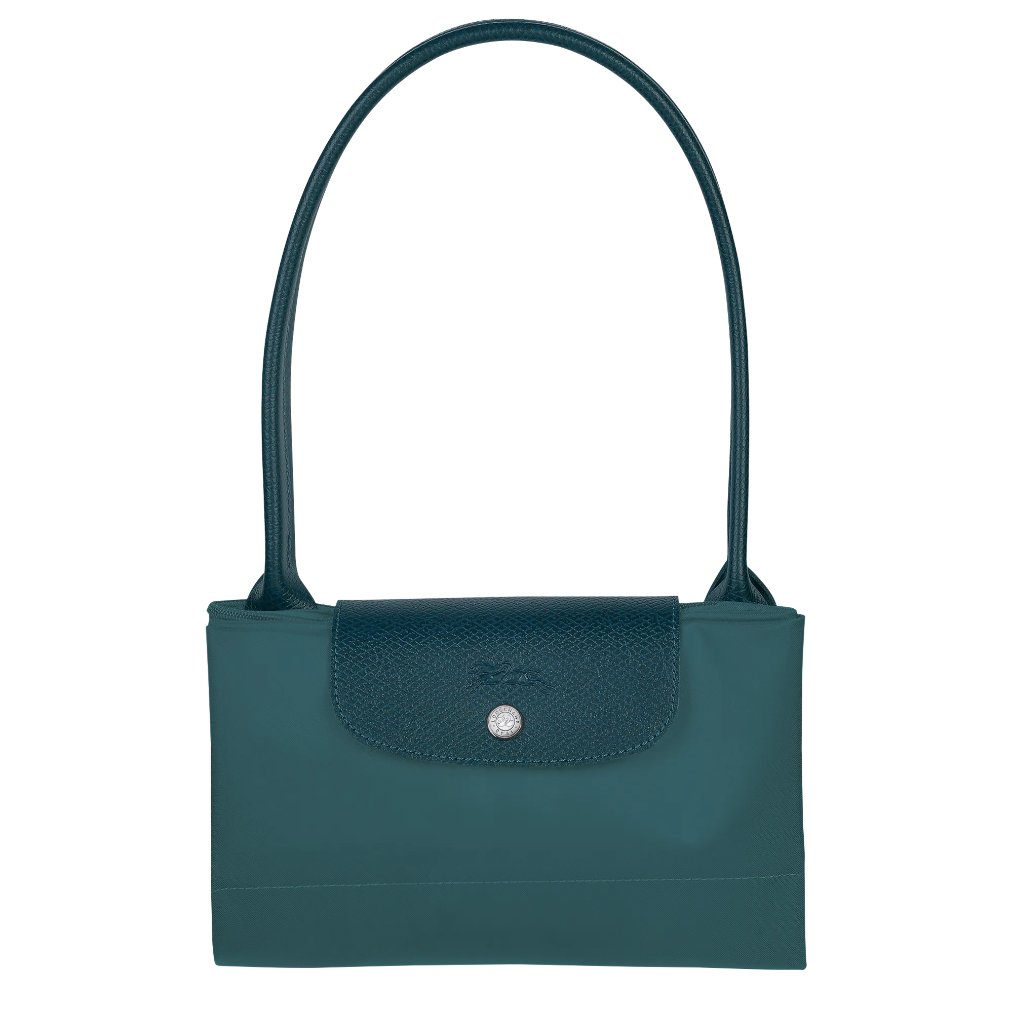 Le Pliage Green L Tote bag Peacock - Recycled canvas