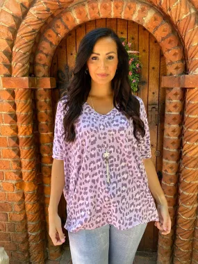 Leopard Print V Neck Top Trixie