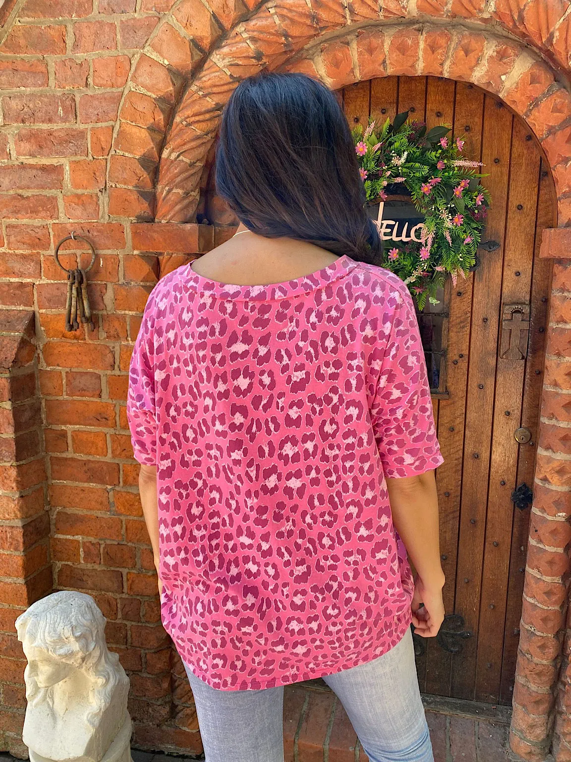 Leopard Print V Neck Top Trixie