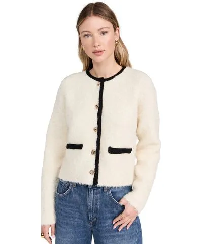 Line & Dot Mayfair Cardigan White Black L