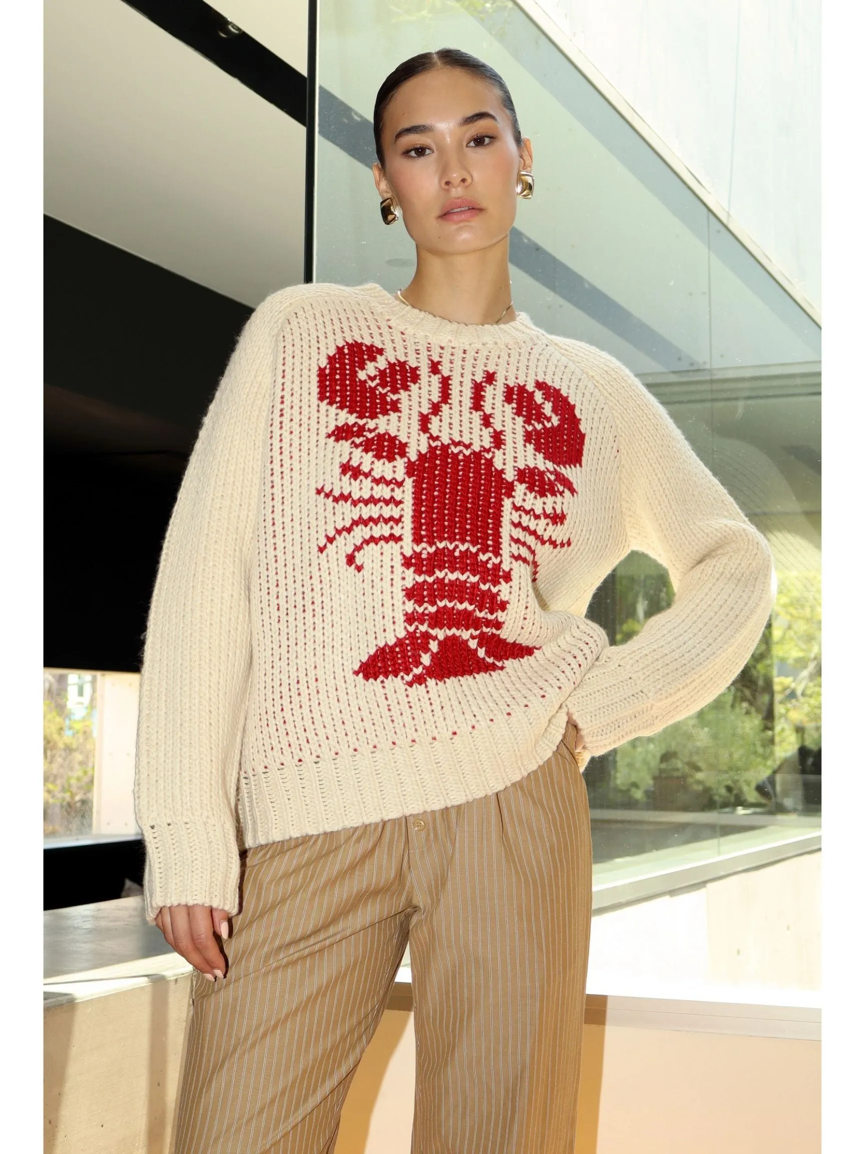 Lobster Chunky Sweater