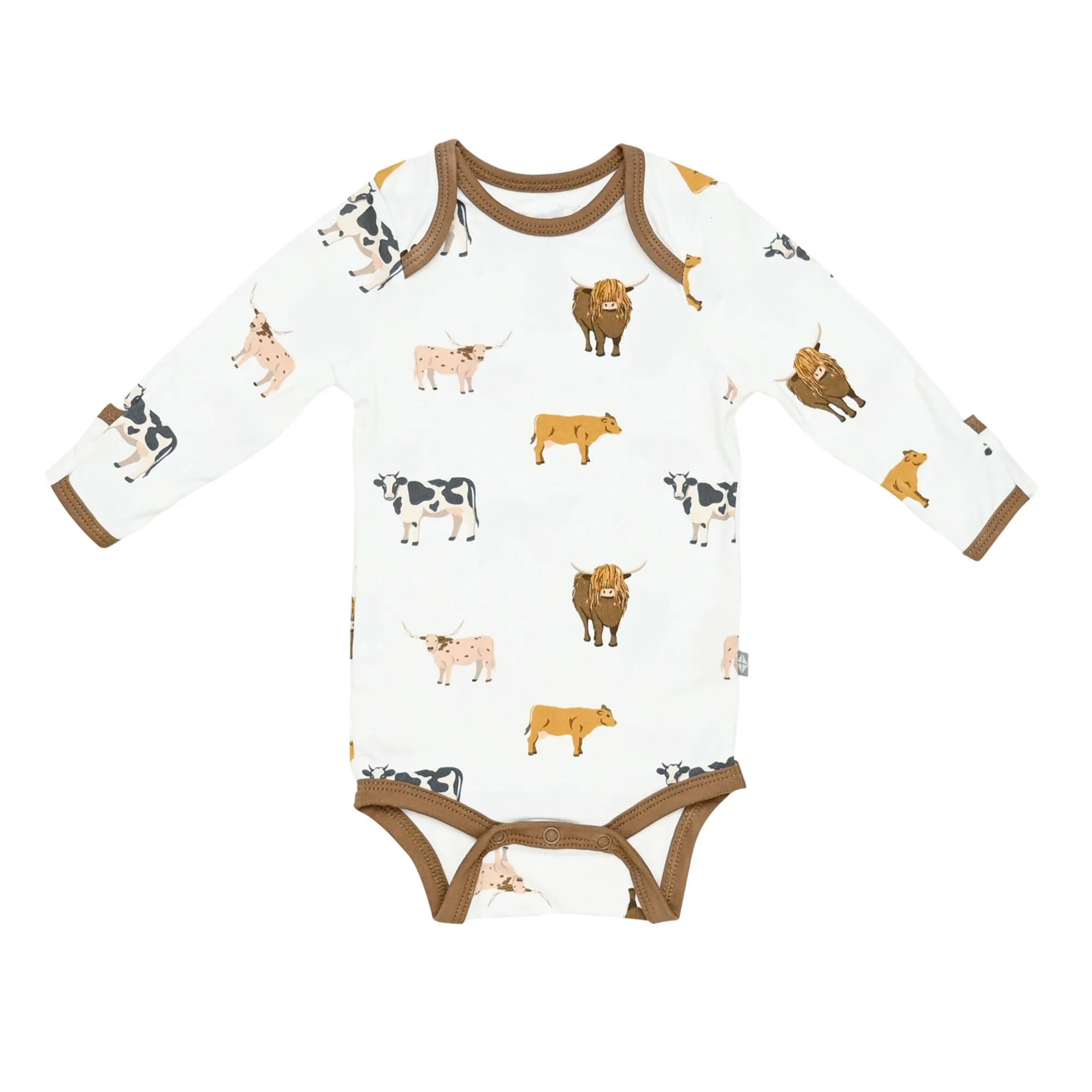 Long Sleeve Bodysuit in Moo