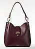 Luella Grey Alexi Plum & Tan Hobo Tote Bag