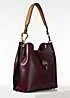 Luella Grey Alexi Plum & Tan Hobo Tote Bag