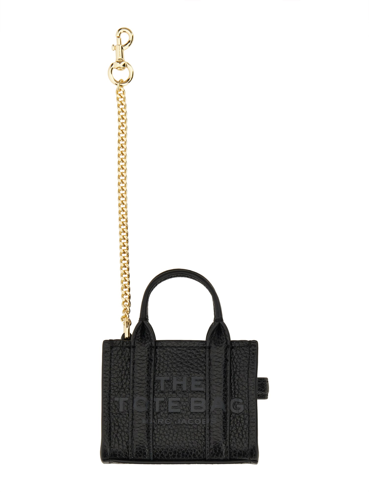 MARC JACOBS    DWARF LEATHER THE TOTE KEYCHAIN WITH CHAIN