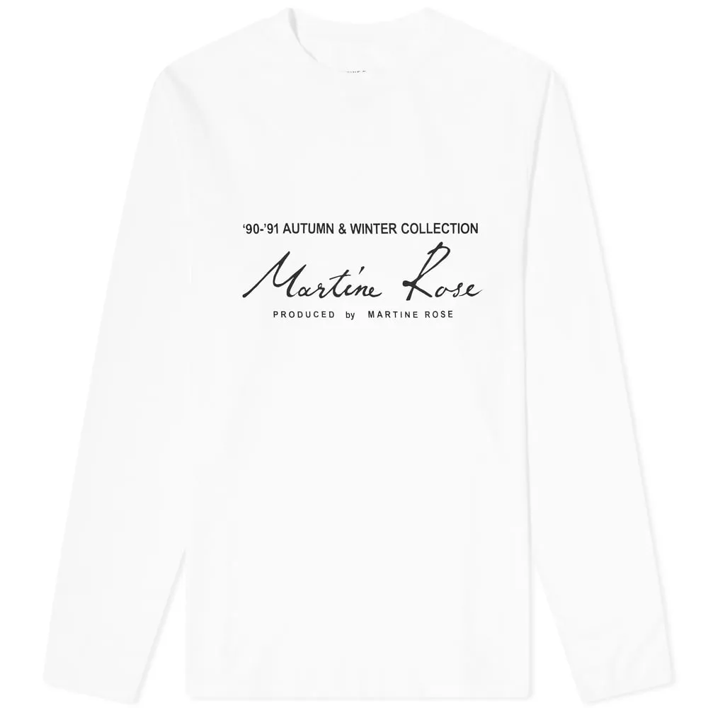 Martine Rose Collection Date Long Sleeve T-ShirtWhite