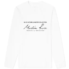 Martine Rose Collection Date Long Sleeve T-ShirtWhite