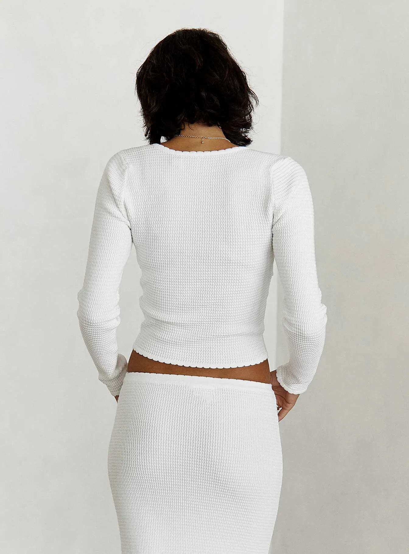 Memi Long Sleeve Top White