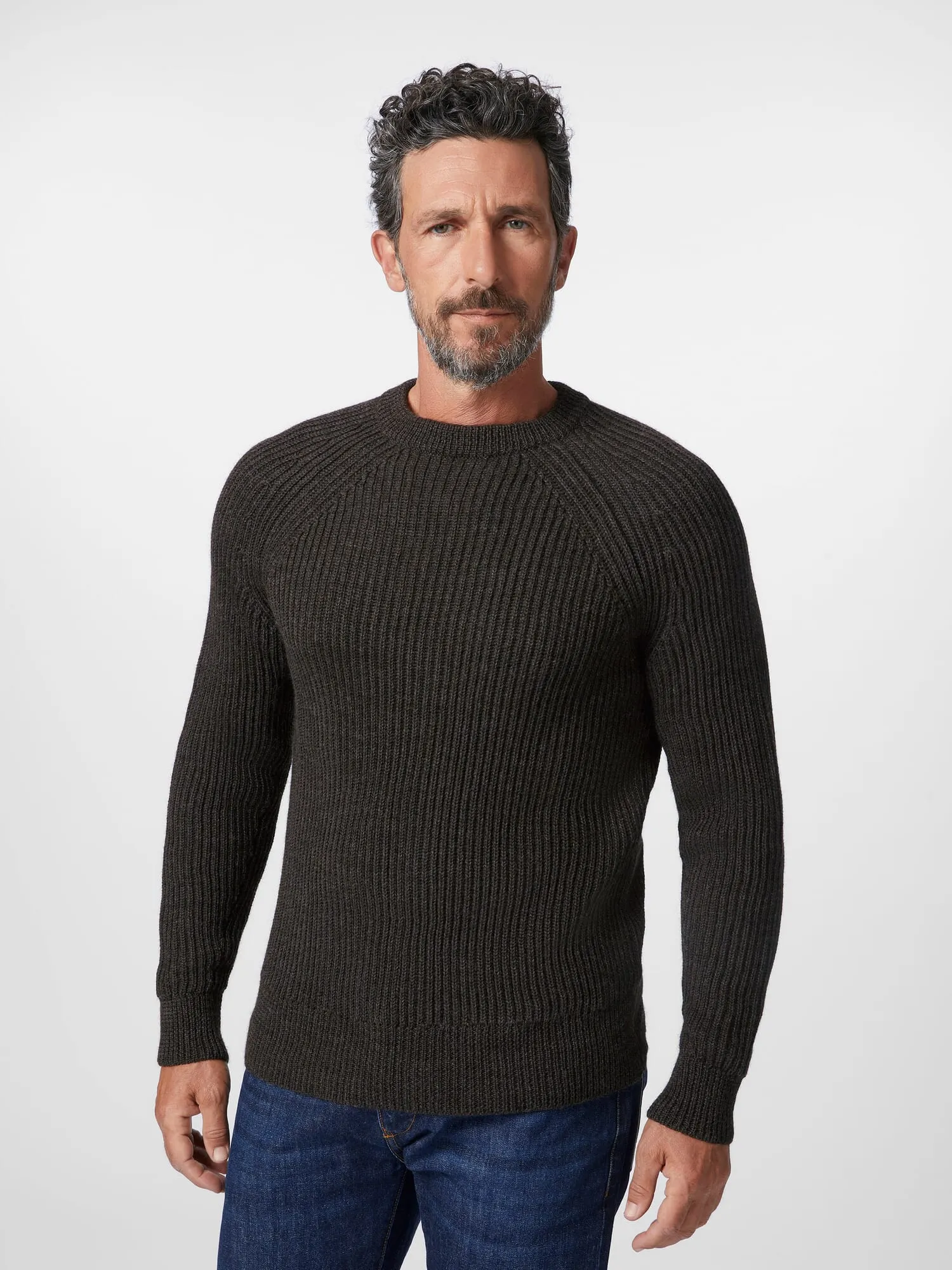 Mens Knit Sweater, Brown | Manufactum