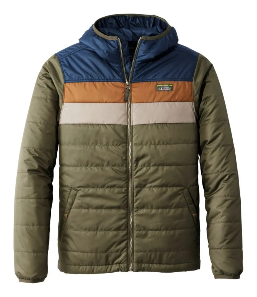 Men's Mountain Classic Puffer Hooded Jacket, Colorblock