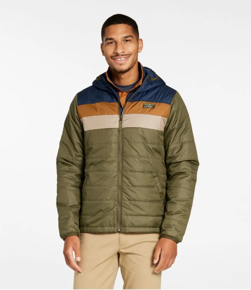 Men's Mountain Classic Puffer Hooded Jacket, Colorblock