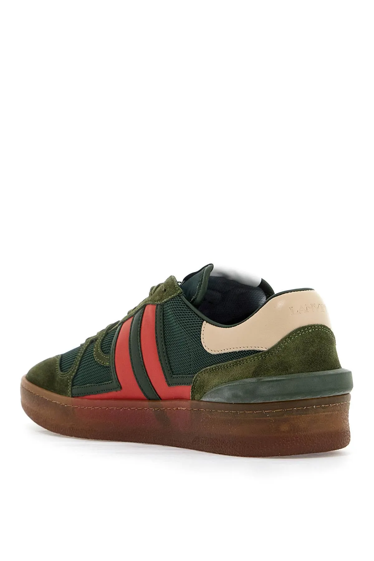 mesh and leather clay sneakers with FM SKDK00 NAST A24 VERT/ROUGE