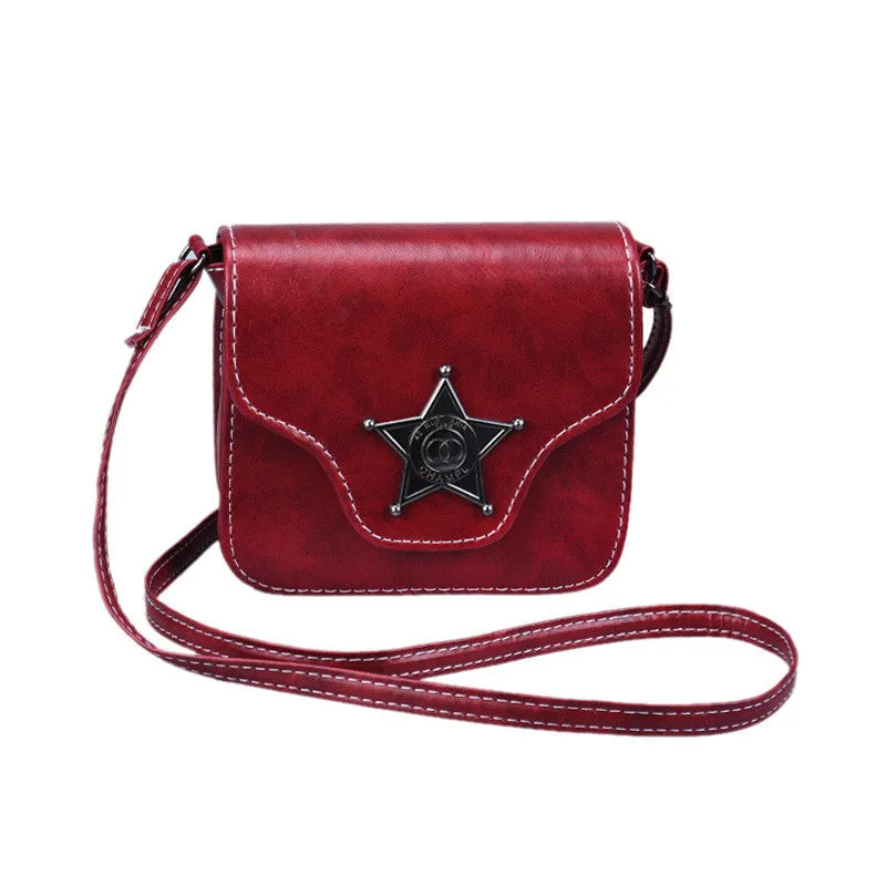 Mini Women Bag Artificial Leather Vintage Hasp Shoulder Messenger Bag Hbag