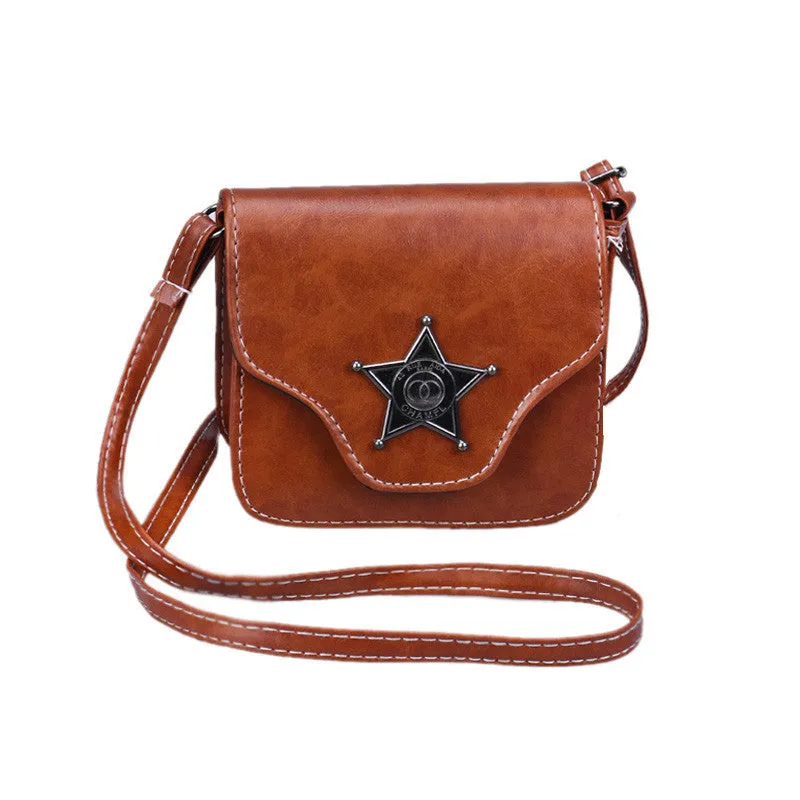 Mini Women Bag Artificial Leather Vintage Hasp Shoulder Messenger Bag Hbag