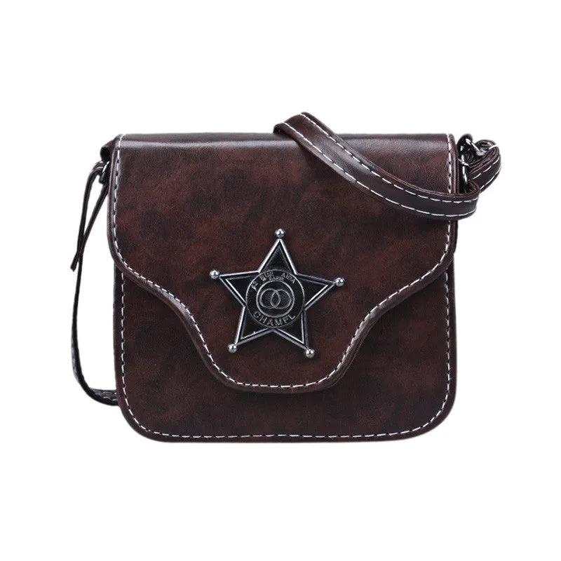 Mini Women Bag Artificial Leather Vintage Hasp Shoulder Messenger Bag Hbag