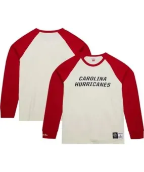 Mitchell & Ness Men's NHL Carolina Hurricanes Legendary Slub Vintage Raglan Long Sleeve T-Shirt