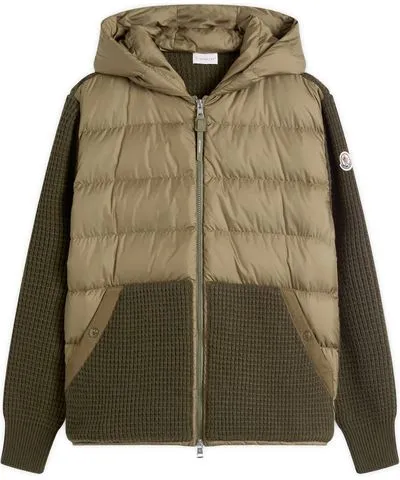 Moncler Men's Down Knit Waffle Jacket