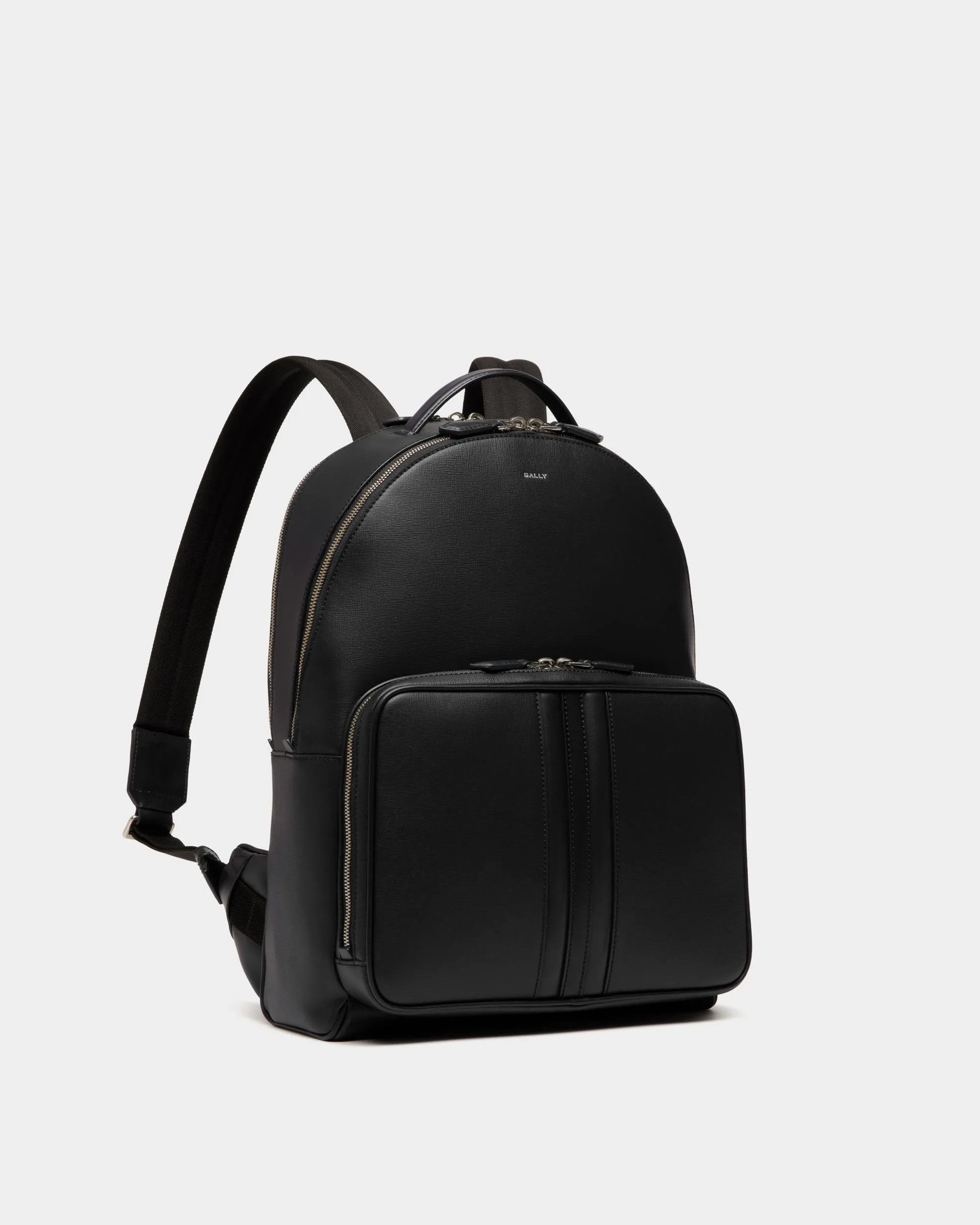 Mythos Backpack In Black Recycled Leather 