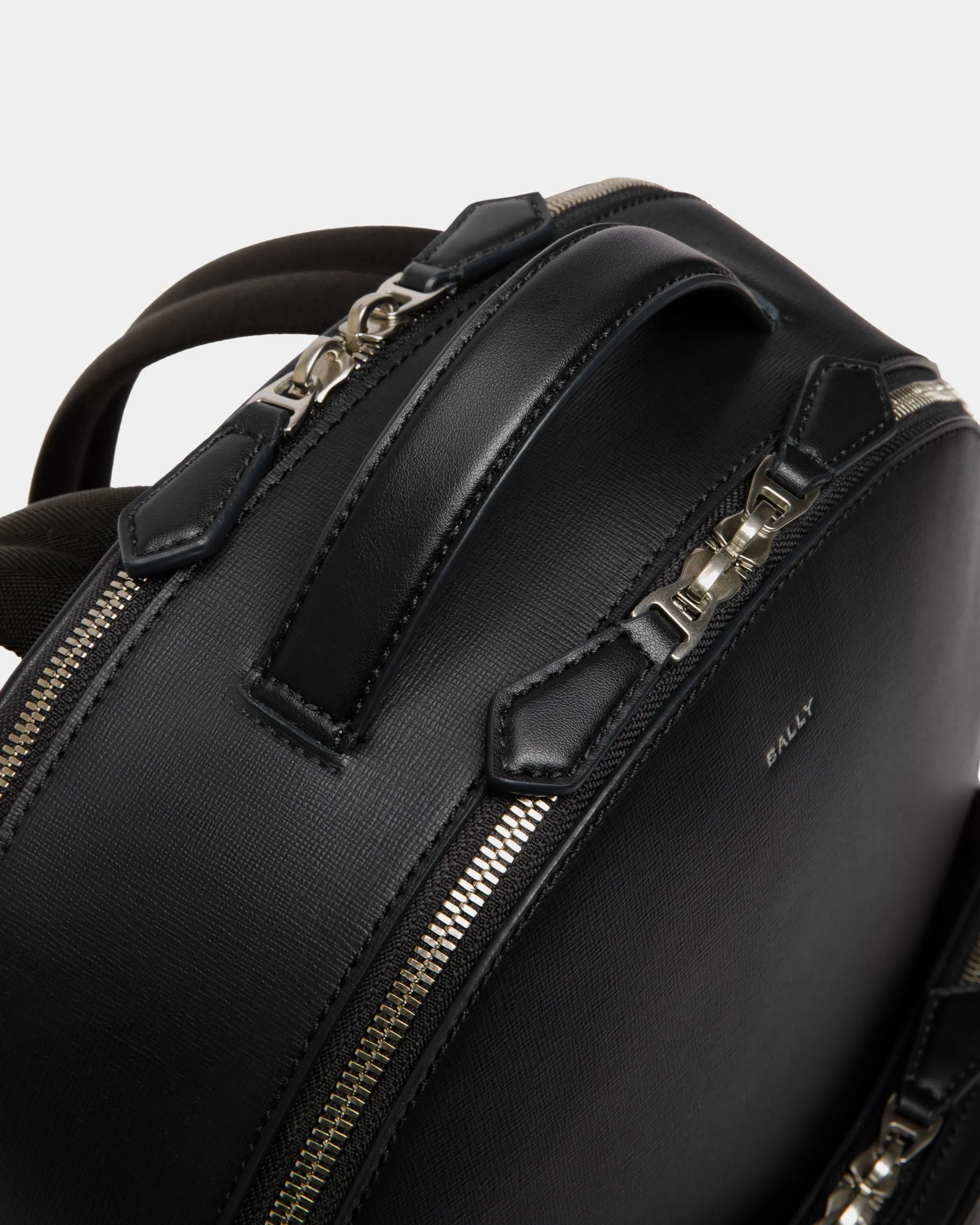 Mythos Backpack In Black Recycled Leather 