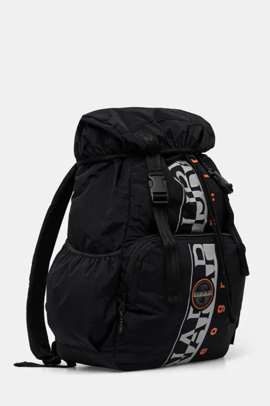 Napapijri backpack H-Curver black color with a print NP0A4HXO0411