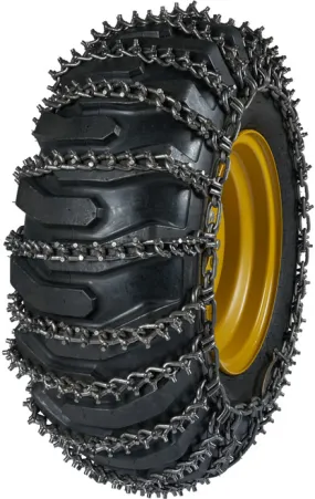Nordic 2957-2 - 17/32" (13.5mm) Premium Alloy Studded Link Loader Grader Tire Chains (2-Link Spacing)