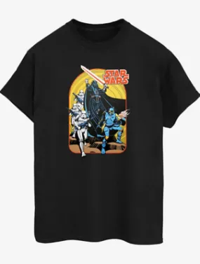NW2 Star Wars Vintage Comic Adult Black Printed T-Shirt | Men | George at ASDA