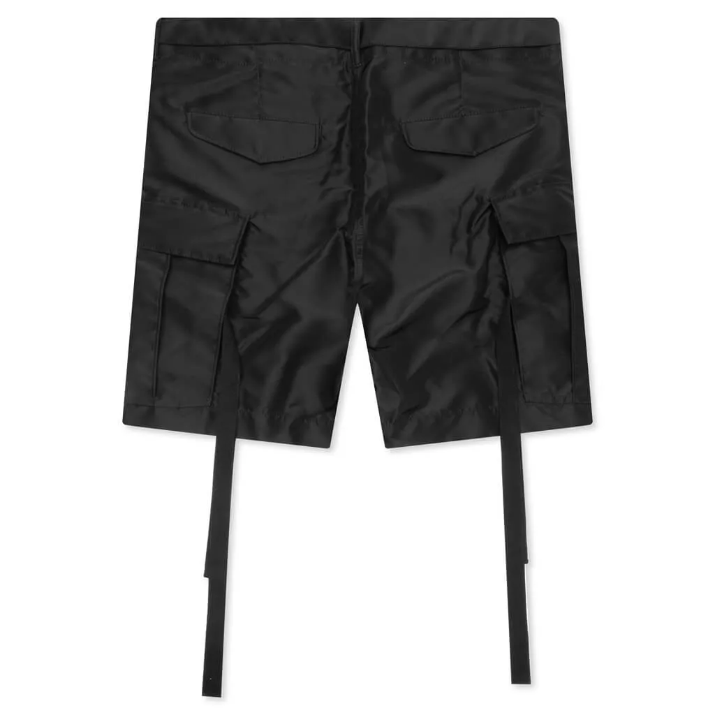 Nylon Twill Shorts - Black