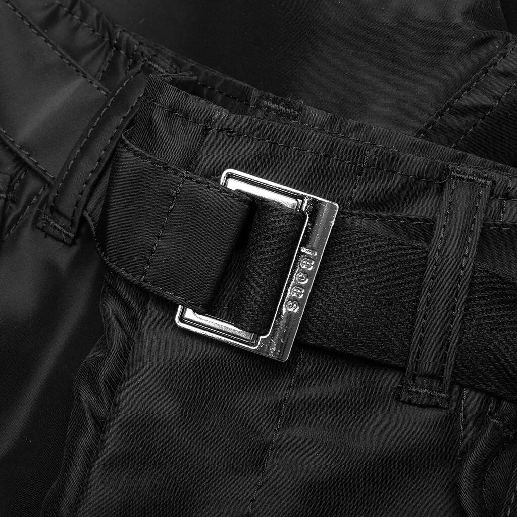 Nylon Twill Shorts - Black