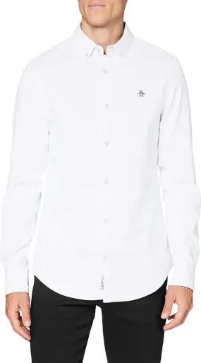 Original Penguin Core Oxford Long Sleeve Shirt Bright White