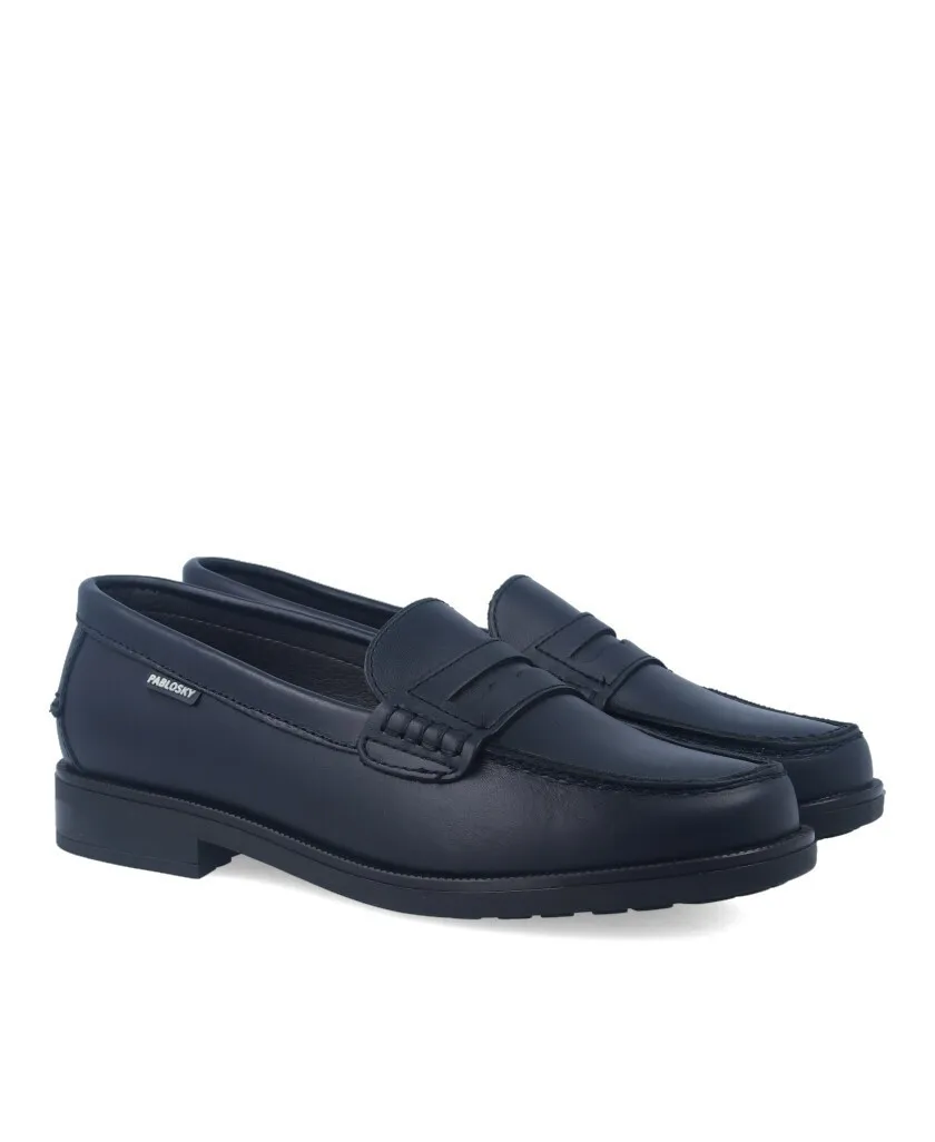 Pablosky 714920 Navy blue school loafers