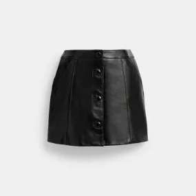 PATENT LEATHER MINI SKIRT