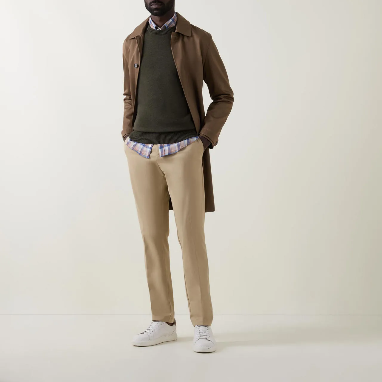 PAUL AND SHARK Mid-Rise Straight Leg Chinos - Beige