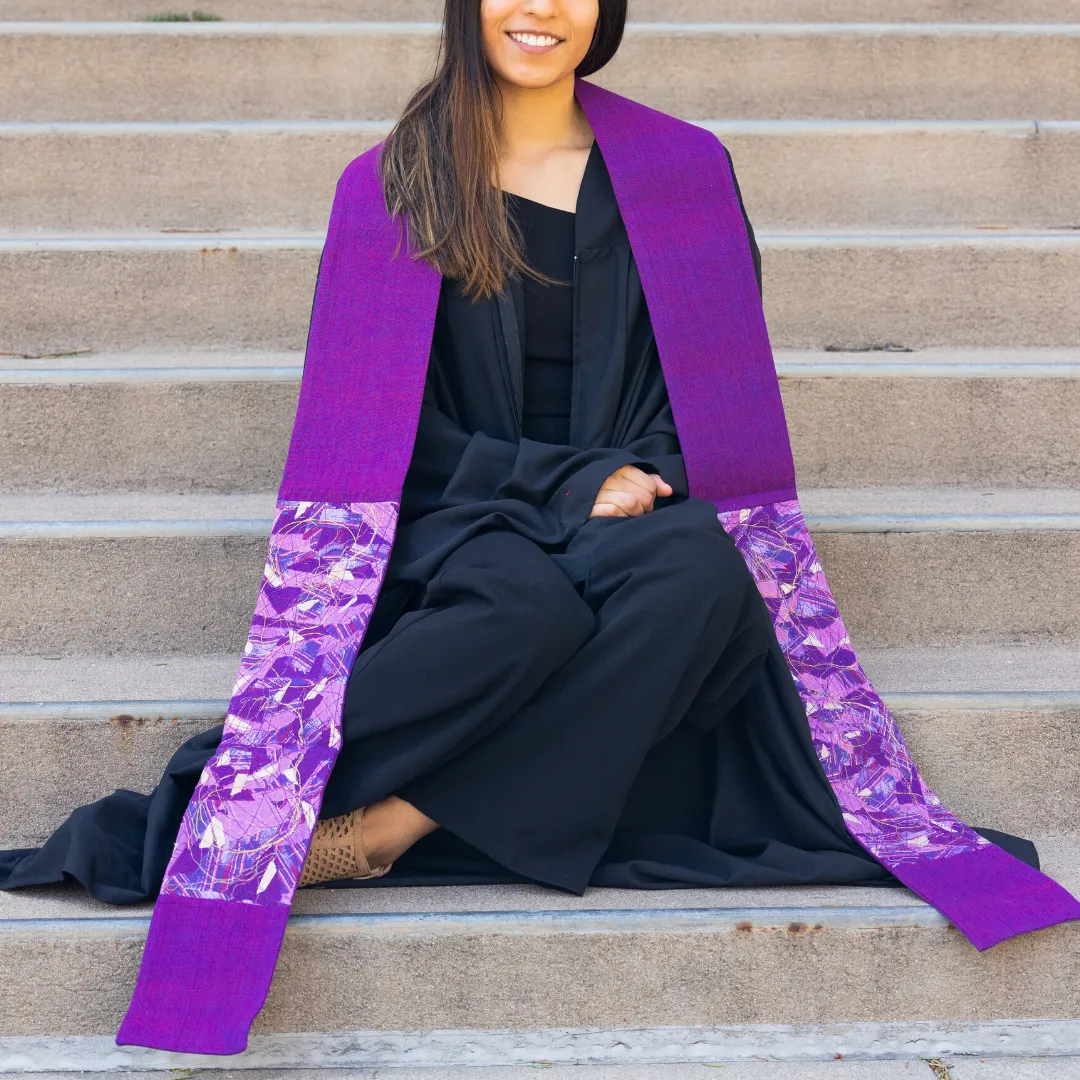 Purple Contemporary Clergy Stole