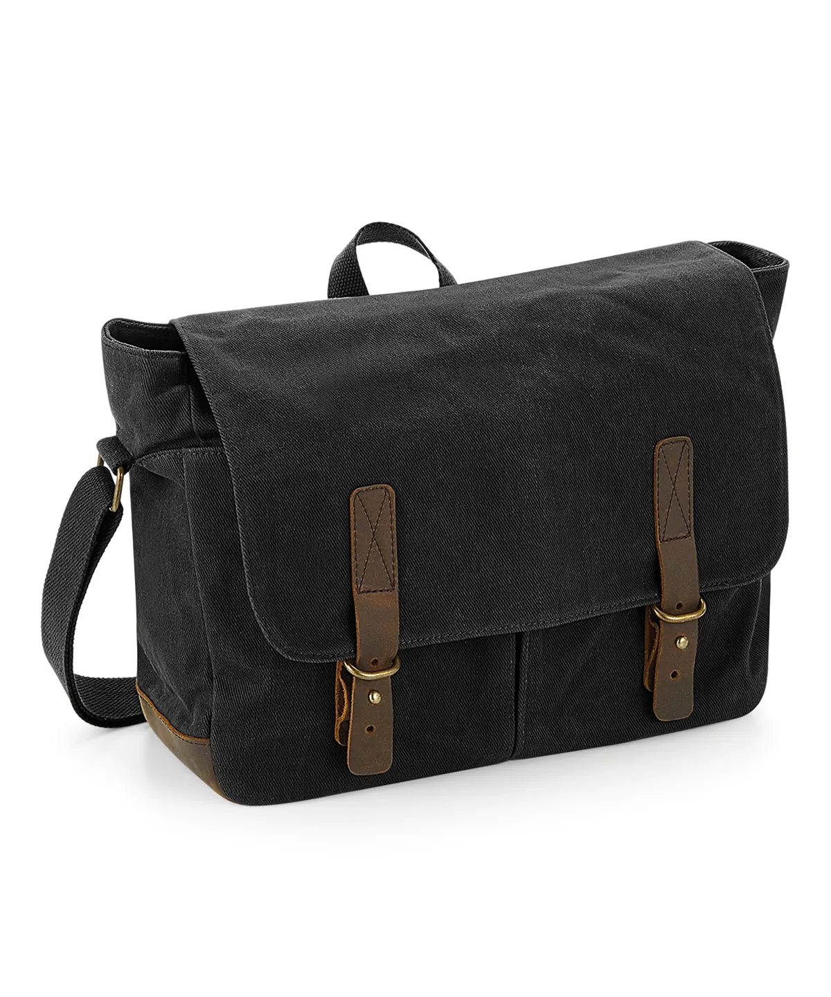 Quadra Heritage waxed canvas messenger