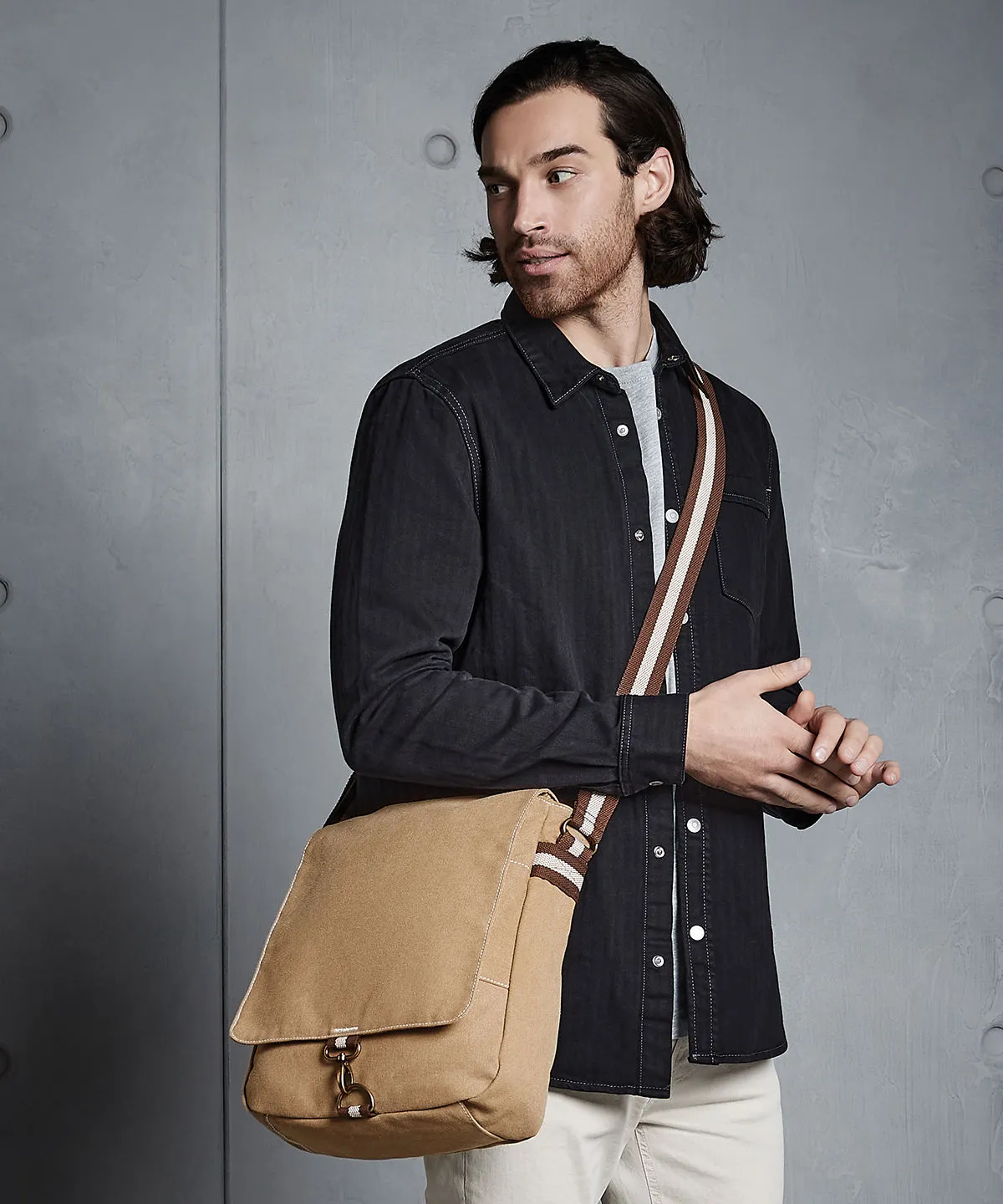 Quadra Vintage canvas messenger