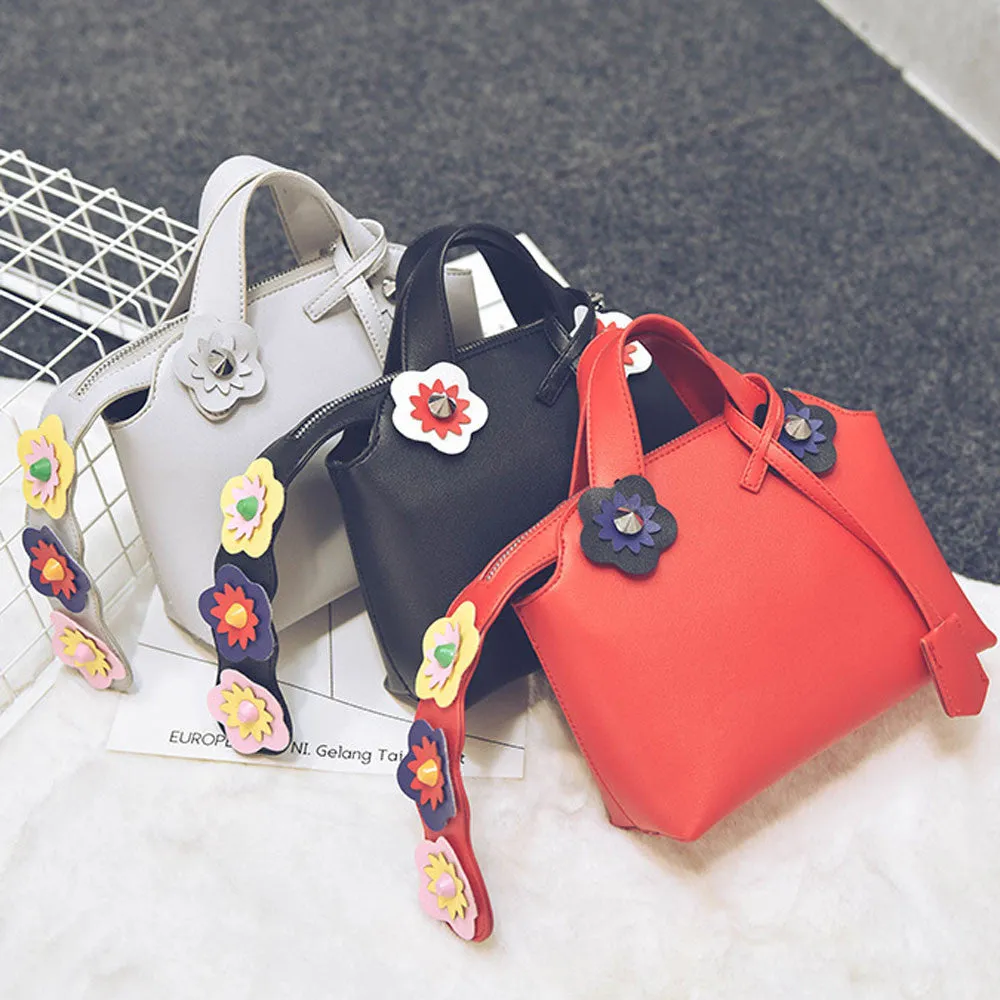 Retro Flower Hbag women messenger bags Large Tote women's hbags Shoulder bag leather crossbody bag