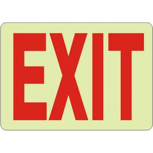 Safehouse Signs GL-168124 Exit Sign Glow, 7X10, Glow Self-Adhesive