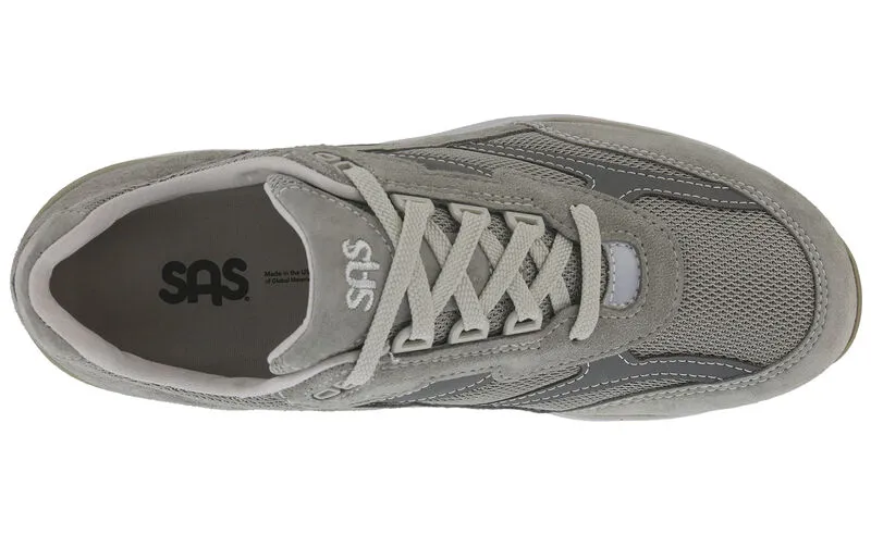 SAS Mens Journey Mesh Lace Up Sneakers- Grey