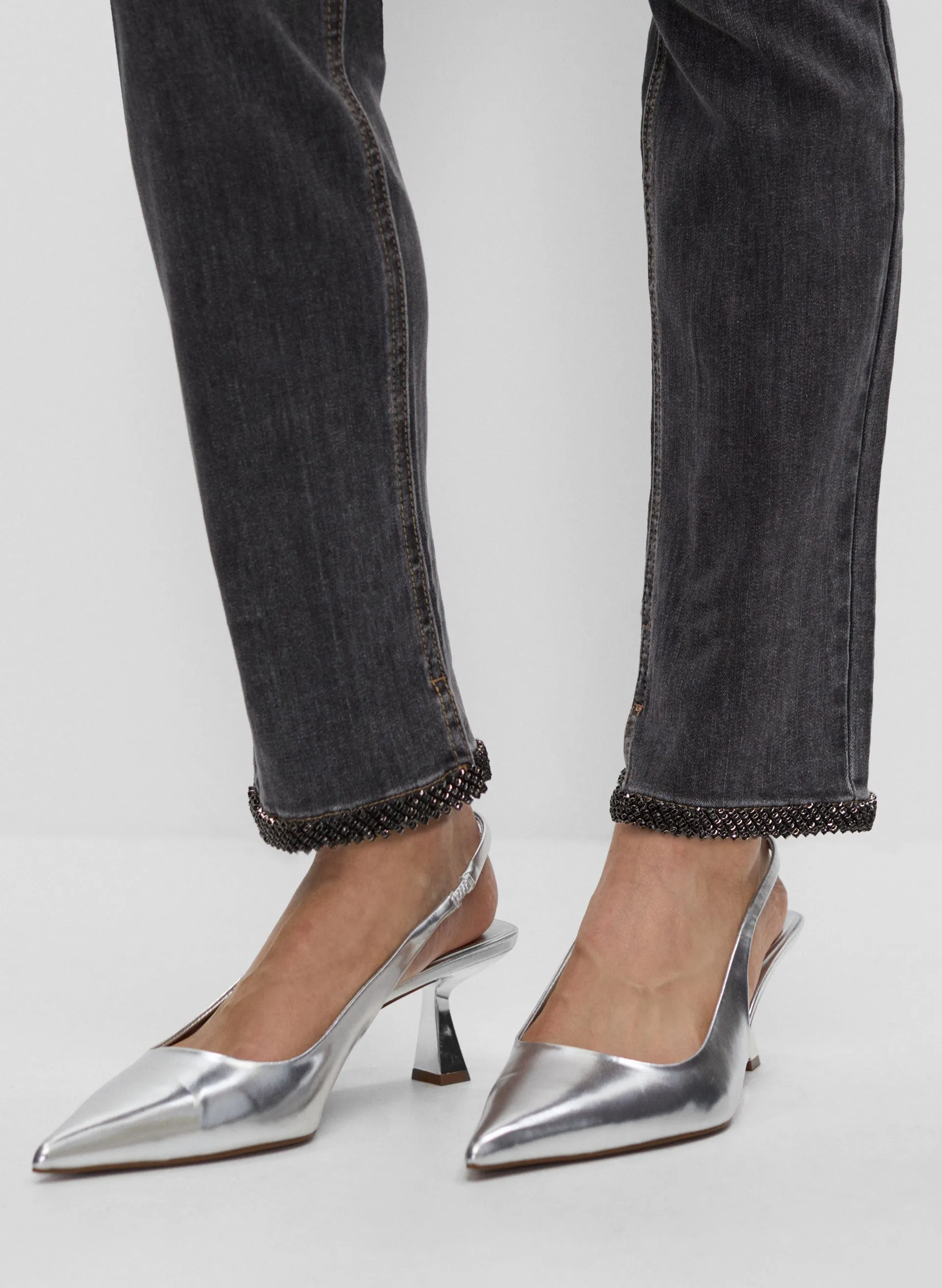 Sequin Trim Jeans