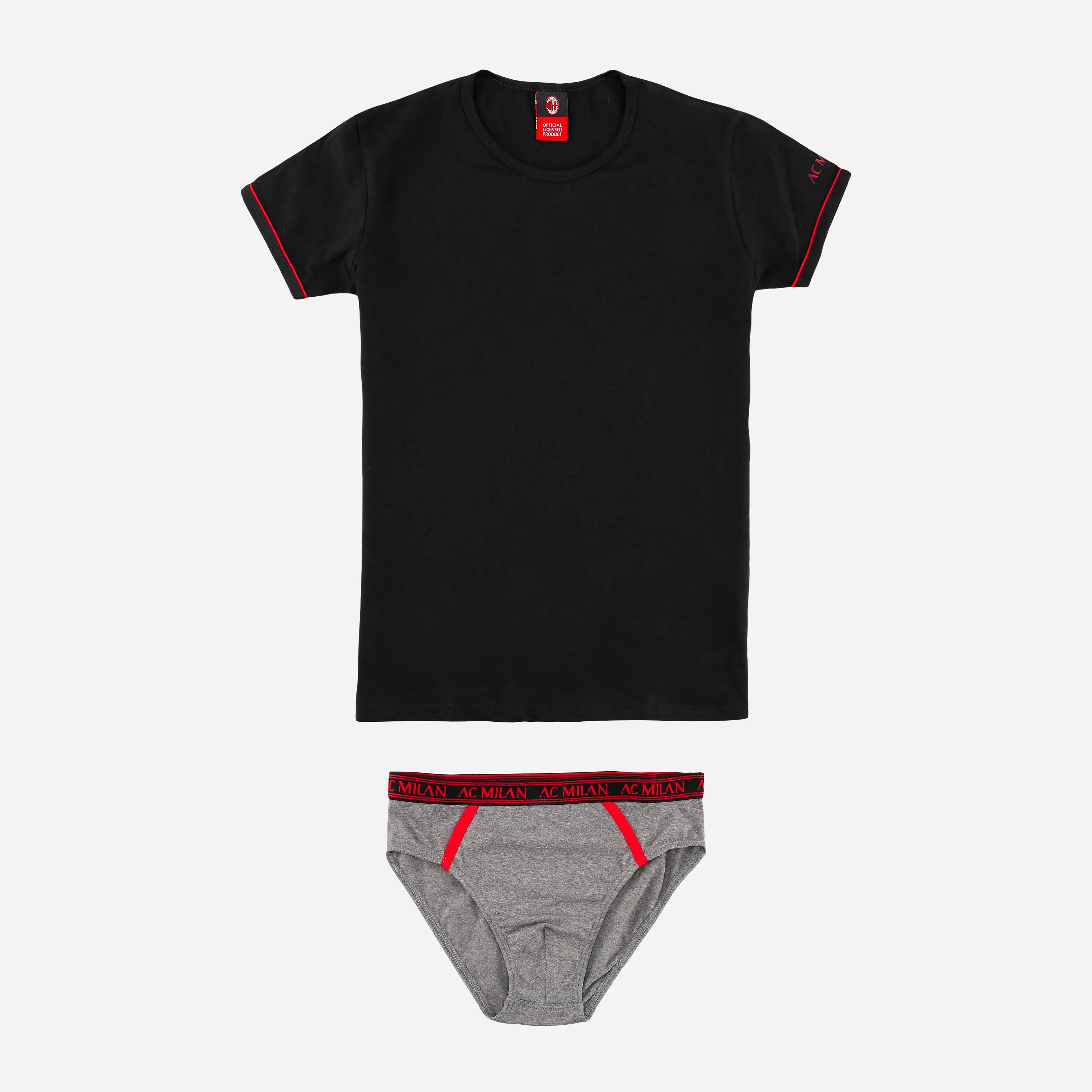 SET GRIGIO T-SHIRT + SLIP MILAN BAMBINO